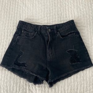 Wild fable high-waisted black ripped shorts